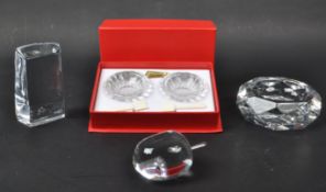 BACCARAT - CUT CRYSTAL ASHTRAY & SALT AND PEPPER DISHES