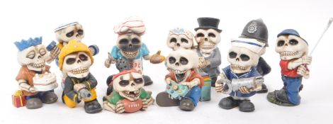 NEMESIS NOW - COLLECTION OF TEN 21ST CENTURY RESIN SKELETON FIGURES