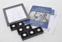 HATTONS OF LONDON - SEVEN GOLD ONE-EIGHTH SOVEREIGNS