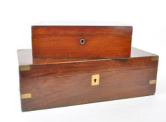 TWO 19TH CENTURY VICTORIAN MAHOGANY WRITING SLOPES