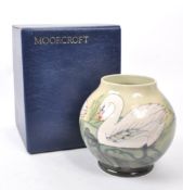 MOORCROFT POTTERY - LIMITED EDITION SWAN CERAMIC VASE