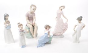 NAO - LLADRO - SIX LATE 20TH CENTURY SPANISH LADY FIGURINES