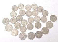 COLLECTION OF BRITISH .500 SILVER COINS