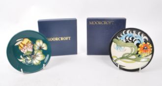 MOORCROFT POTTERY - TWO MODERN CERAMIC PIN DISHES