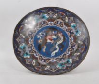 VINTAGE EARLY 20TH CENTURY JAPANESE CLOISONNE DISH