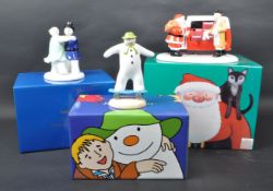 COALPORT CHARACTERS - THE SNOWMAN - THREE CERAMIC FIGURINES