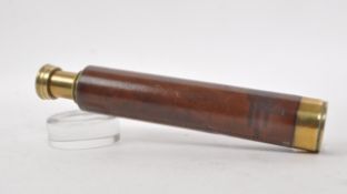 VINTAGE 20TH CENTURY BRASS 3-DRAW TELESCOPE