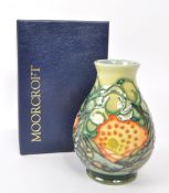 MOORCROFT - SQUAT BALUSTER VASE DESIGNED BY SALLY TUFFIN
