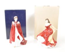 ROYAL DOULTON / WORCESTER - TWO PORCELAIN LADIES