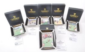 GUINNESS - SIX BATEMAN CARTOON CERAMIC PIN TRAYS