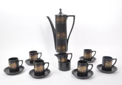 PORTMEIRION - POTTERY 'BYZANTINE GOLD LION' COFFEE SERVICE