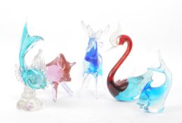 COLLECTION OF MID CENTURY ITALIAN GLASS ANIMALS