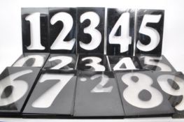 VINTAGE SET OF PLASTIC PETROL STATION NUMBER SLIDES