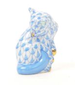 HEREND - MINIATURE PORCELAIN CAT FIGURE