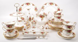 ROYAL ALBERT - OLD COUNTRY ROSES - COLLECTION OF 1960S CHINA TEA SERVICE PIECES