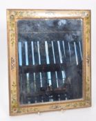 VINTAGE EARLY 20TH-CENTURY HAND-PAINTED WALL-HANGING MIRROR