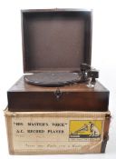 COLUMBIA - HMV - EARLY 20TH-CENTURY A.C. RECORD PLAYER MODEL 2100