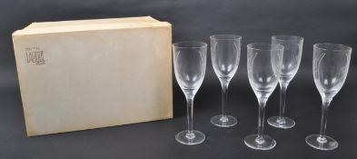 LALIQUE - FIVE ANGEL CHAMPAGNE FLUTES