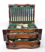 WALKER & HALL LTD - EARLY 20TH CENTURY SILVER PLATE CUTLERY CANTEEN