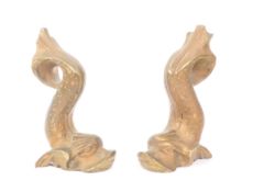 F. ABELA & SONS - TWO VINTAGE 20TH CENTURY BRASS BOOKENDS