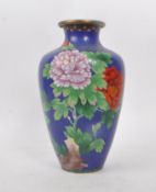 VINTAGE 1920S BLUE CLOISONNE VASE