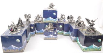 MYTH & MAGIC BY THE TUDOR MINT - TEN CAST PEWTER DRAGON FIGURES
