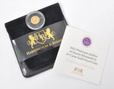 HARRINGTON & BYRNE - 2022 PLATINUM JUBILEE 24 CARAT GOLD COIN