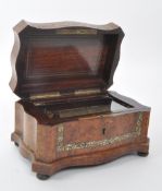 19TH CENTURY INLAID WALNUT MUSICAL BOX