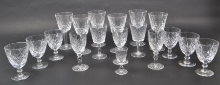 WATERFORD - COLLECTION OF LISMORE PATTERN CUT DRINKING GLASSES