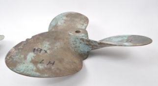 TWO VINTAGE BRASS BOAT PROPELLERS