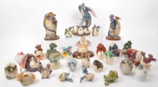 COLLECTION OF CONTEMPORARY RESIN DRAGON FIGURINES
