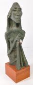 E DAVIES - FIBREGLASS SCULPTURE OF A LADY