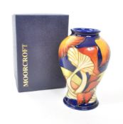 MOORCROFT - MODERN CERAMIC VASE IN THE PARASOL DANCE PATTERN