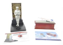 DANBURY MINT - TWO COMMEMORATIVE FIGURES & COINS