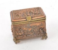 A.B. PARIS - VINTAGE 19TH CENTURY COPPER RELIEF BOX