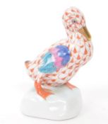 HEREND - VINTAGE 20TH CENTURY PORCELAIN DUCK
