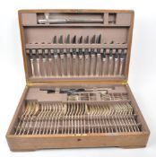 MAPPIN & WEBB - 20TH CENTURY SILVER PLATED BOXED CANTEEN OF CUTLERY