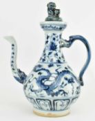 MING STYLE BLUE AND WHITE LIDDED 