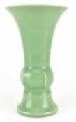 LONGQUAN CELADON GU-SHAPE VASE 龙泉青釉花觚
