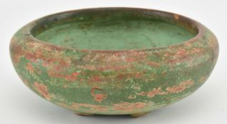 HAN DYNASTY GREEN GLAZED POTTERY CENSER