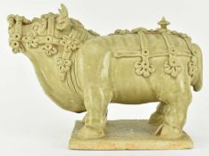 SUI TANG DYNASTY STYLE XIANGZHOU POTTERY BULL 相州窑青釉陶牛