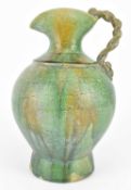 SANCAI GLAZED EWER WITH TWISTED HANDLE 三彩执壶