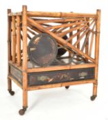 19TH CENTURY CHINESE BAMBOO STAND WITH COASTERS 清 竹子报刊架