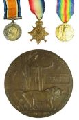 WWI MEDAL GROUP - SECOND LIEUTENANT IN HIGHLIGHT LIGHT INFANTRY