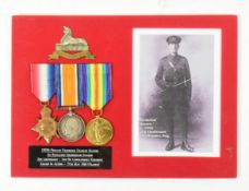 WWI MEDALS - SECOND LIEUTENANT IN THE LINCOLNSHIRE REGIMENT