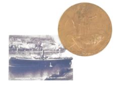 WWI MEMORIAL PLAQUE - MASTER IN THE MERCANTILE MARINE