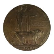 WWI MEMORIAL PLAQUE - SECOND LIEUTENANT WILTSHIRE REGIMENT