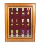 WWII MEDALS - DISPLAY OF THE COMPLETE BRITISH WWII MEDALS ISSUED