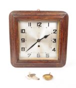 VINTAGE 20TH CENTURY CIRCA 1940S OAK WALL CLOCK