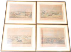 F C LEWIS - FOUR AQUATINTS OF 'THE QUORN HUNT'